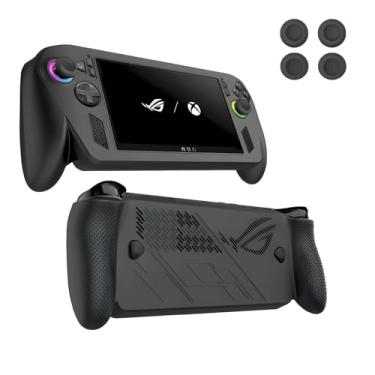 Imagem de Capa para ASUS ROG Xbox Ally X, capa de console de jogos NOUKAJU com teclas, antiqueda, anti-arranhões, à prova de choque, capa protetora de silicone para console de videogame portátil ASUS ROG Xbox