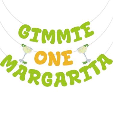 Imagem de SKJIAYEE Gimmie One Margarita Banner Kit, verde limão e dourado Moo Moos e Margaritas decorações de festa de despedida de solteira, Margarita 21, 25, 30 anos, suprimentos para festa de aniversário