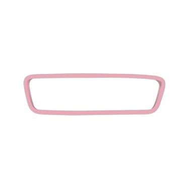 Imagem de Tioollev Moldura protetora de espelho retrovisor de carro, capa de proteção de borda traseira de silicone compatível com o modelo 3 modelo Y, decoração de moldura de acabamento interno retrovisor