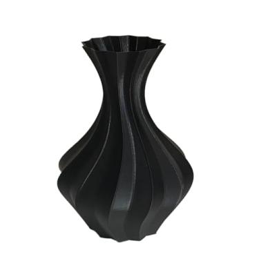 Imagem de Vaso Jarro Decorativo Estrela - Plástico - Flores Artificiais - 25 cm(preto)