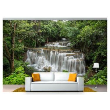 Imagem de Papel De Parede Cachoeira Natureza Mata 3D 6M² Nch205 - Você Decora