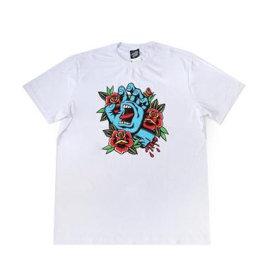 Imagem de Camiseta Santa Cruz Screaming Hand Flash Front - Branco-Masculino