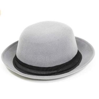 Imagem de Chapéu Coco Preto Bowler Chapelaria Vintage - Cinza- P - Homem-Masculino