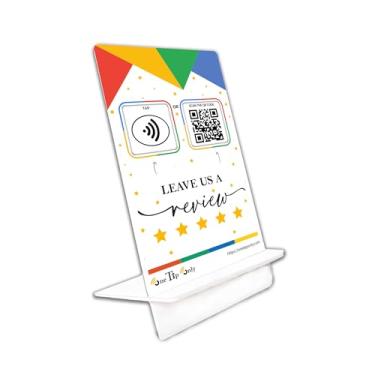 Imagem de One Tap Only Suporte NFC Tap para avaliações do Google – Alternativa de cartão de visita – Etiqueta NFC e código QR – Compatível com todos os smartphones – Melhora SEO, engajamento e visibilidade (1