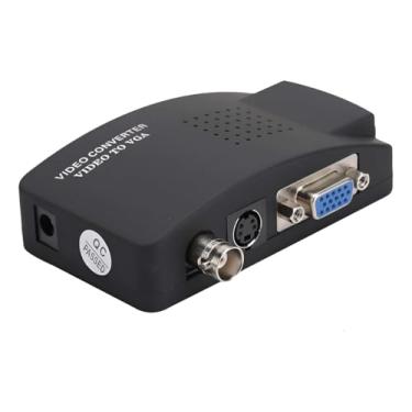 Imagem de Conversor Adaptador De Video Bnc S-video Vga Para Vga 5v Preto