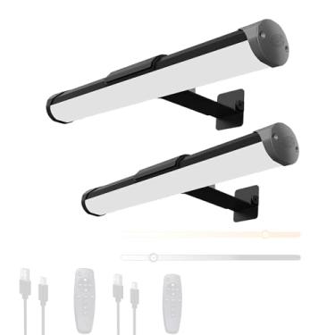 Imagem de GZZBMY LED Candeeiro de espelho casa de banho giratório 270° ângulo ajustável apliques de parede modernos quadro iluminação de parede para quarto sala de estar toucador escadas (luz preta nova, 57 cm)