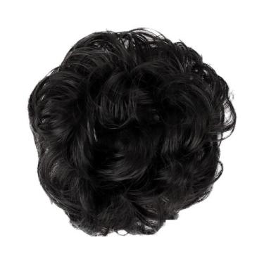 Imagem de Coque De Cabelo Sintético Cacheado Natural Para Mulheres, Extensões De