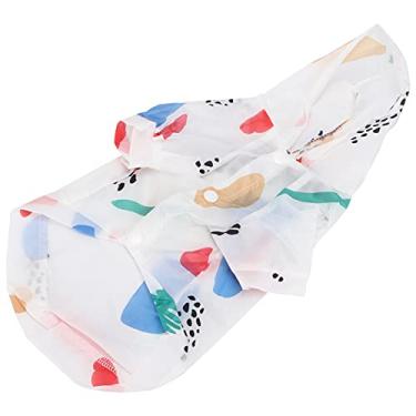 Imagem de ASHATA Roupas de Proteção Solar para Animais de Estimação Estilo Verão Com Estampa de Frutas Camisa de Poliéster Com Bloqueio Solar para Cães e Gatos Atividades Internas e Externas, Material Macio e