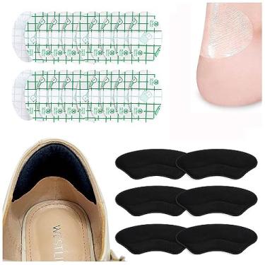 Imagem de 13 pares de protetores de calcanhar, forro adequado para sapatos soltos, inserções de salto transparentes autoadesivas, melhor ajuste e conforto para almofadas de calcanhar, prevenção de bolhas e