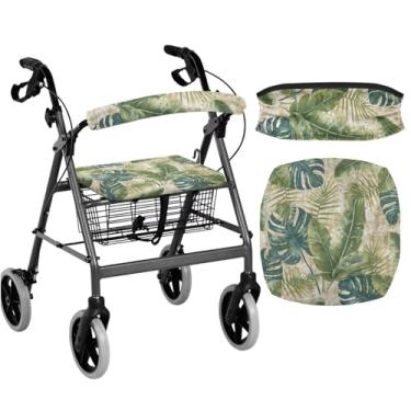 Imagem de Cugasmaru Acessórios de andador Rollator Presentes de Margarida de Galo para Idosos em Vida Assistida Acessórios de Andador Rollator para Idosos com Conjunto de Capa de Assento Capas de Proteção