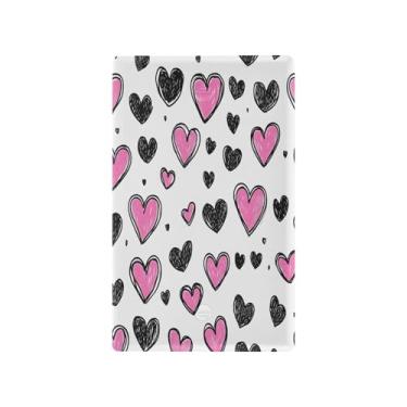 Imagem de Wassud Playful Heart Light Switch Cover Plate Decorativas para Tomadas Elétricas Placa de Parede em Branco 4,53 x 2,76 polegadas