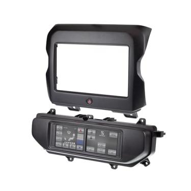 Imagem de Scosche ITCCR05B Kit de painel de instalação de rádio duplo DIN compatível com Jeep Wrangler JL 2018-24 - Kit completo de instalação estéreo para carro com controle de tela sensível ao toque de menus