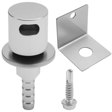 Imagem de CADUFUELLY Válvula de rolagem de ventilação de tanque de combustível prata com kit de suporte, válvula de retenção de rolagem de montagem remota 19-174, substituição para Holley Sniper EFI Upgrade 5