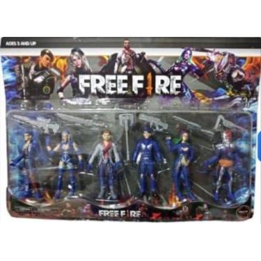 Imagem de Brinquedo Kit Free Fire Com 6 Bonecos Articulados 16 cm Mais Acessório
