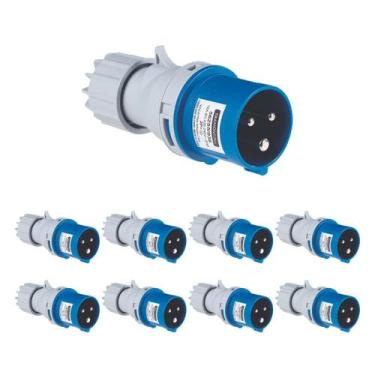 Imagem de Kit 9 Plugue Móvel Ind 2p+t 16A 220-250 Vca 6H Tramontina -