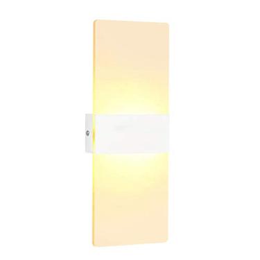 Imagem de Lâmpada de Parede Retangular LED AC85-265V Alumínio Acessório Luz Decorativa para Casa Lado Cama Corredor Hotel Moderno