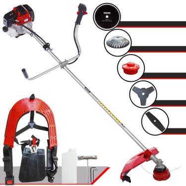 Imagem de Roçadeira Com Sistema Anti-Vibração RT52L Toyama À Gasolina 2T 52cc 2HP Com Carretel Nylon + Faca 2 Pontas + Faca 3 Pontas + Faca 80 Dentes + Escova
