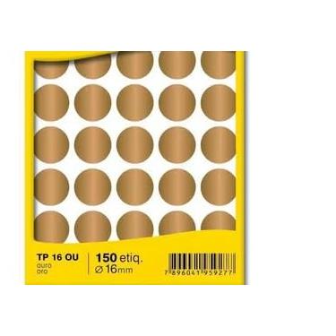 Imagem de Etiqueta Tp16 5 Folhas Redonda Ouro 150 etiquetas