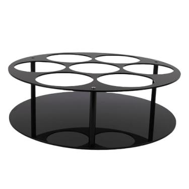 Imagem de ZJchao Organizador de Xarope de café Acrílico Stand Rack Stand Rack para Bancada de Cozinha Contém 7 Garrafas Com Estética de Fazenda Pesada de Base