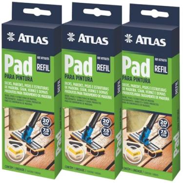 Imagem de Refil De Pad Para Pintura Deck Madeira Verniz | Atlas | Kit 03 Un