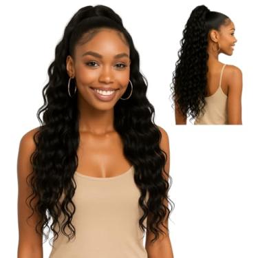 Imagem de Rabo de Cavalo Ondulado Aplique de Cabelo Bio Proteína | Modelo Jamile 70cm 177g Fibra Futura Ser Mulher | Naturalidade e Conforto