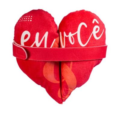 Imagem de Almofada de Abraço Dupla (2 Peças) para Casal | Almofadas que se Juntam com Frase Romântica 'Eu e Você'