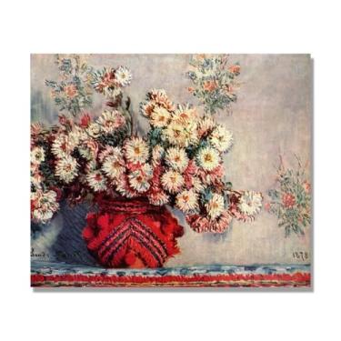 Imagem de Arte floral vintage natureza morta, pintura botânica clássica, decoração de casa quente para sala de estar e sala de jantar. A08. Apenas tela de 70 x 84 cm - 27,5 x 33,1 pol