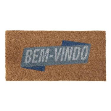 Imagem de Capacho fibra de coco - 0,30 x 0,60 - azul - corttex