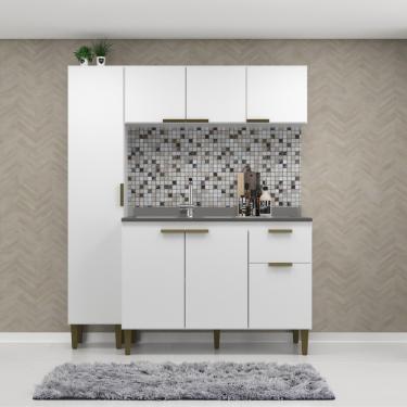 Imagem de Cozinha Modulada 3 Peças sem Pia Iara J Carvalho - Branco