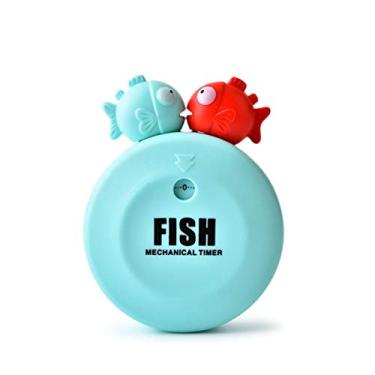 Imagem de Temporizador Magent Egg para geladeira de cozinha, temporizador mecânico de 60 minutos para churrasco, banco, estudo (azul)