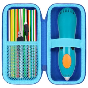 Imagem de Aenllosi Capa rígida para caneta 3D 3Doodler Start+ Essentials (2024), suportes para caneta de impressão 3D SCRIB3D Junior pacote de refil de filamento e cabo USB (apenas capa)