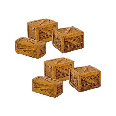 Imagem de Caixotes de Madeira - Cenário - Miniatura com pintura para RPG