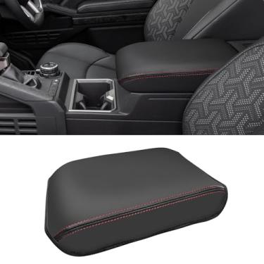 Imagem de SUNBREATH Capa de apoio de braço compatível com console central para Toyota Tacoma SR/SR5/TRD Pre Runner/Limited/Trailhunter/TRD Pro 2024 2025 couro descanso de braço tampas protetor almofada almofada
