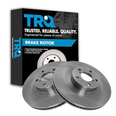 Imagem de TRQ Conjunto de par de rotores de freio a disco dianteiro para 04-06 Baja / 13-17 BRZ / 09-18 Forester / 13-16 FR-S / 08-14 Impreza / 06-14 Legacy / 05-09 Outback / 10-14 Outback / 13-15 XV Crosstrek