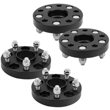 Imagem de IRONTEK Espaçadores de roda de 5 x 114,3 mm compatíveis com Lexus ES300 300h, GS300 350 430 450, IS250, LS400 430; para Toyota Tacoma, Highlander, Rav4, Avalon Passo de rosca forjado de 2,5 cm M12 x