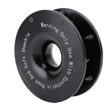 Imagem de Cryfokt Anel de Reboque de Guincho Durável 33000lbs Polia de Bloco de Arrasto de Força de Ruptura para Caminhão ATV UTV SUV, Feito de Alumínio para Corda de 5/16-7/8 pol. (Preto)