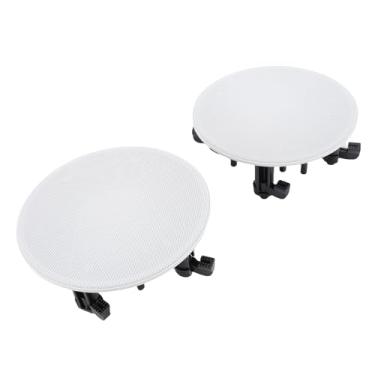 Imagem de VBESTLIFE 2 Pces 6.89in Branco Teto Alto-falante Cobre, Grade Redonda Magnética do Alto-falante Woofer Capa Protetor Substituição Redonda Grelhas de Metal