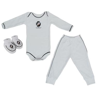 Imagem de Kit Bebê Vasco 3 Peças Longo Torcida Baby