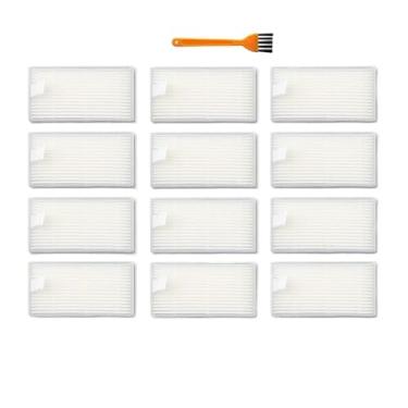 Imagem de Filtro Hepa de substituição, compatível com ILife V3 V3S V3S Pro V5 V5S V5S Pro, acessório de aspirador de pó robô (12 peças)
