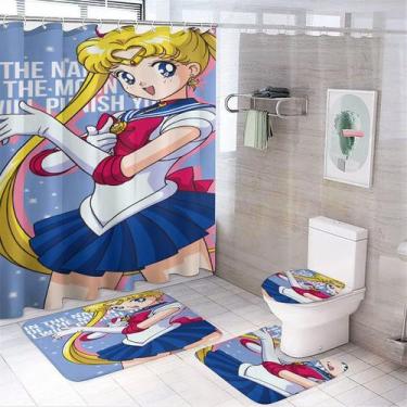 Imagem de Conjunto de cortinas de chuveiro Sailors Moons Tsukinos Usagis Anime -