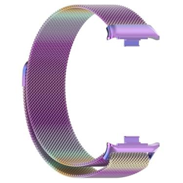 Imagem de QPDRNC Pulseira de aço inoxidável para relógio Redmi Watch 4, pulseira magnética milanesa para Xiaomi Mi Band 8 Pro, acessório, pulseiras de relógio (cor )