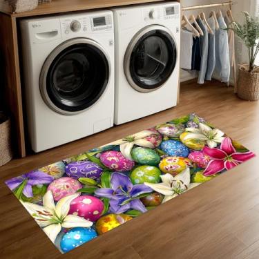 Imagem de ANNA QUEEN Tapete de lavanderia 50 x 129 cm – Tapete antiderrapante para cozinha rústica, entrada, cabana e decoração de casa