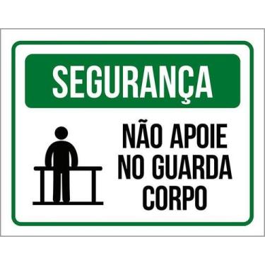 Imagem de Placa De Segurança - Não Apoie No Guarda Corpo (27X35) - Sinalizo