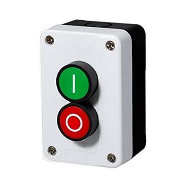 Imagem de HSPTR Start Stop autovedante interruptor de botão à prova d'água parada de emergência caixa de controle de mão industrial com símbolo de seta (cor: 2 - e 0)