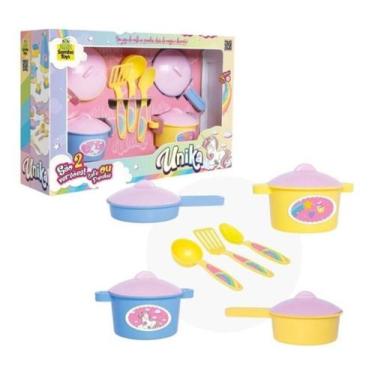 Imagem de Jogo de Cozinha Panelinhas Unicornio Unika 7 pcs - Samba Toy