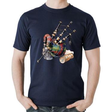 Imagem de Camiseta Algodão Gaita de Foles - Foca na Moda, Marinho, GG