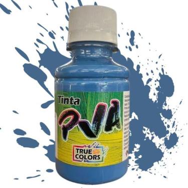 Imagem de Tinta Pva Fosca 100ml True Colors - Cores Frias, AZUL BALI - 7124