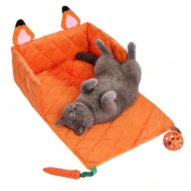 Imagem de Tapete De Atividades Para Gatos - Divertido e Interativo com Bola de Mordedura e Nó de Corda - Cama para Cães de Sofá,para Viagens Praia Parque Jardim Quarto Sala Externa Interna em