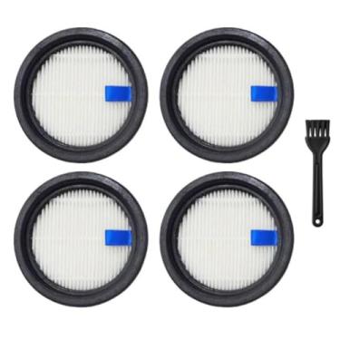 Imagem de Compatível com cartucho de filtro de aspirador de pó Tikom V500 40000Pa 450W, kit de substituição de filtro pacote com 4 (escova de limpeza incluída)