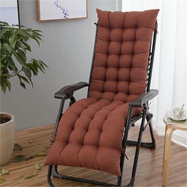 Imagem de Almofada para espreguiçadeira de pátio, almofada de encosto acolchoada mais grossa para cadeira de balanço, almofadas antiderrapantes de peça única para cadeira de encosto alto.